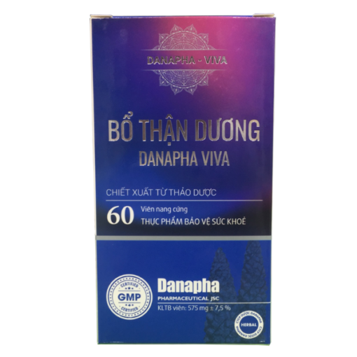 Thực phẩm bảo vệ sức khoẻ Bổ thận dương DANAPHA VIVA (Hộp 60 viên)