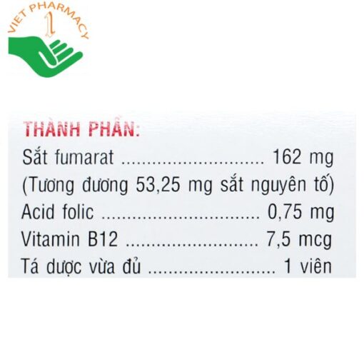 Viên uống Bofit F trị thiếu máu do thiếu sắt