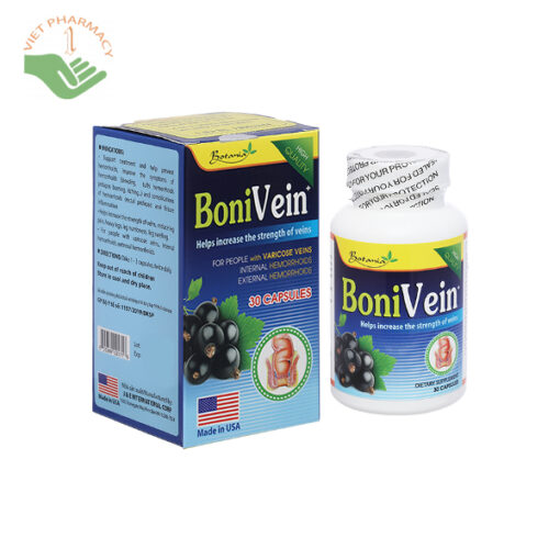 BoniVein hỗ trợ giảm trĩ, suy giãn tĩnh mạch