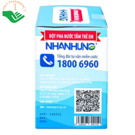 Bột pha nước tắm trẻ em Nhân Hưng (1g x 30 gói)