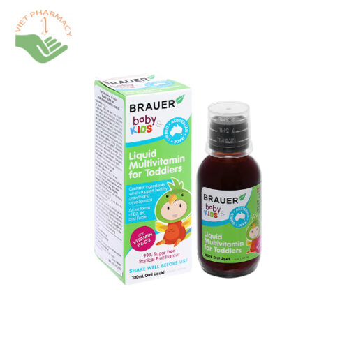 Siro bổ sung vitamin cho bé Brauer Baby & Kids Liquid Multivitamin For Toddlers