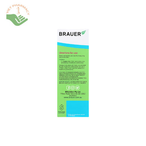 Siro bổ sung vitamin cho bé Brauer Baby & Kids Liquid Multivitamin For Toddlers