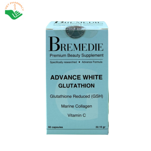 Bremedie Advance White Glutathione - viên uống làm sáng, đẹp da