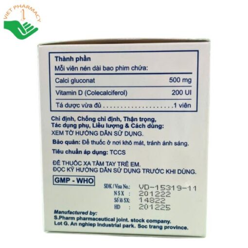 Calcium D Robinson Pharma trị loãng xương, còi xương