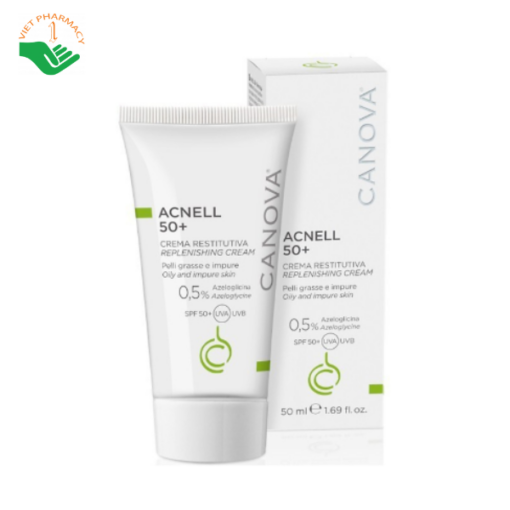 Kem ngừa mụn ban đêm cho da mụn/da nhạy cảm CANOVA Acnell Replenishing Cream