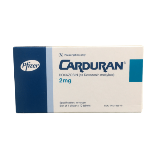 Carduran 2mg trị tăng huyết áp, u xơ tuyến tiền liệt