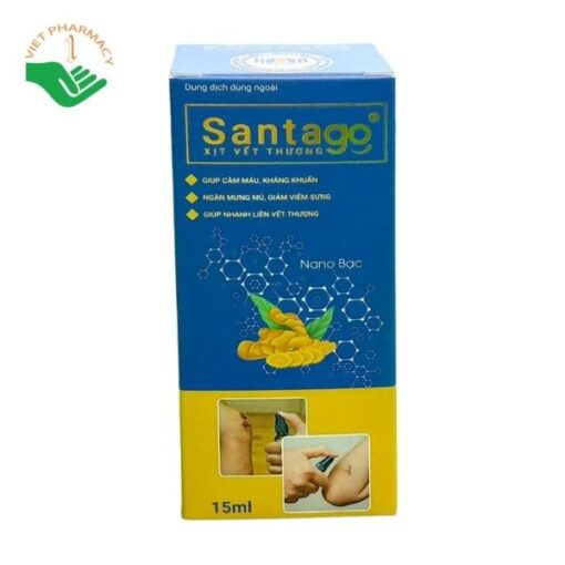 Chai xịt vết thương Santago