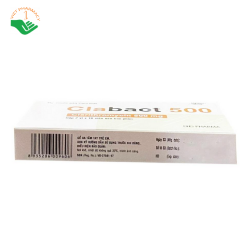 Thuốc hỗ trợ điều trị nhiễm khuẩn Clabact 500mg