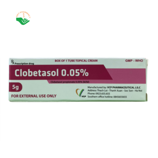 Thuốc bôi trị viêm da Clobetasol 0,05%