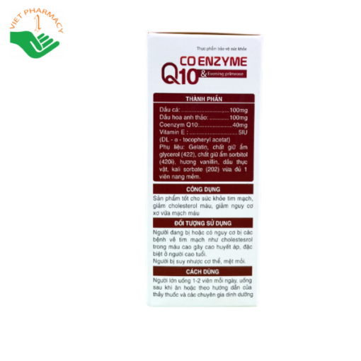 Viên uống hỗ trợ tim mạch Coenzyme Q10 & Evening Primrose