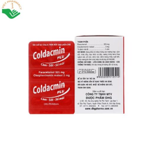 Coldacmin Flu - Trị cảm cúm, sốt, sổ mũi