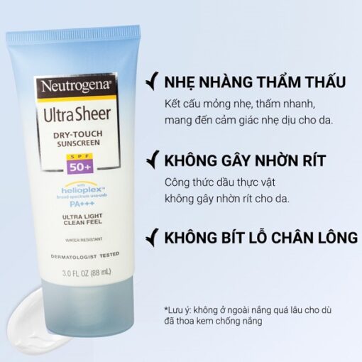 Kem chống nắng Neutrogena Ultra Sheer Dry Touch SPF 50+