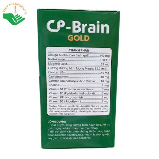 CP - Brain Gold - Hỗ trợ tăng cường tuần hoàn não