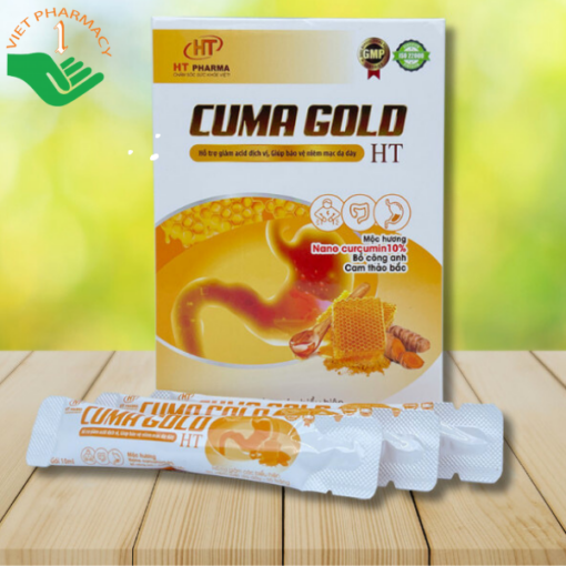 Cuma Gold HT hỗ trợ bảo vệ niêm mạc dạ dày- Hộp 20 gói x 10ml