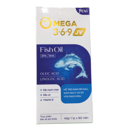 Dầu cá Omega 3-6-9 JV (Hộp 60 viên)