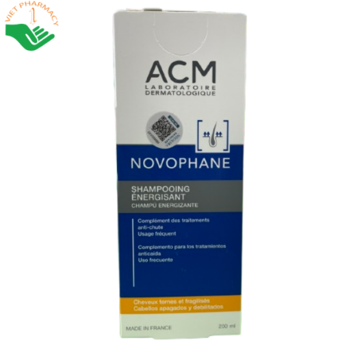 Dầu gội làm sạch và dưỡng tóc khỏe mạnh ACM Novophane Energizing Shampoo