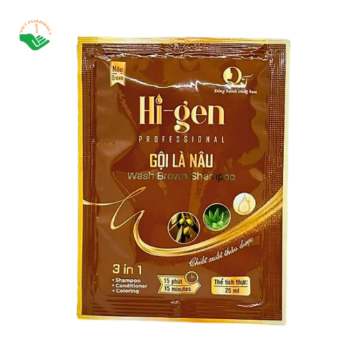 Dầu gội phủ bạc Hi - gen gội là nâu