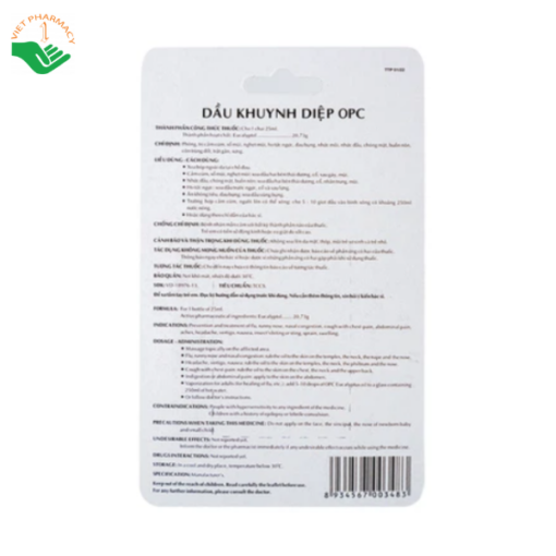 Dầu Khuynh Diệp OPC chai 25ml