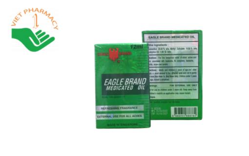 Dầu gió xanh con ó Eagle Brand medicated oil 12ml