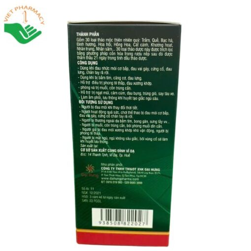 Dầu xoa bóp thảo dược gia truyền Bách Linh Tiêu Thống