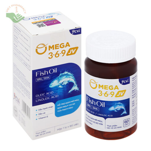 Dầu cá Omega 3-6-9 JV (Hộp 60 viên)