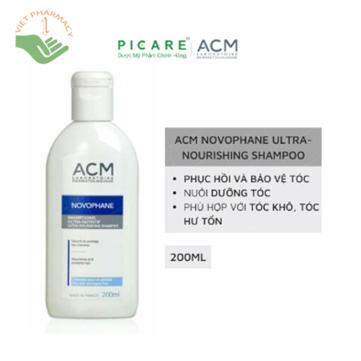 Dầu gội làm sạch da đầu ACM Novophane Ultra-Nourishing Shampoo