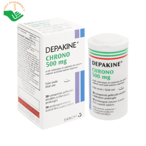 Depakine chrono 500 mg - Thuốc điều chỉnh và dự phòng rối loạn cảm xúc, Pháp