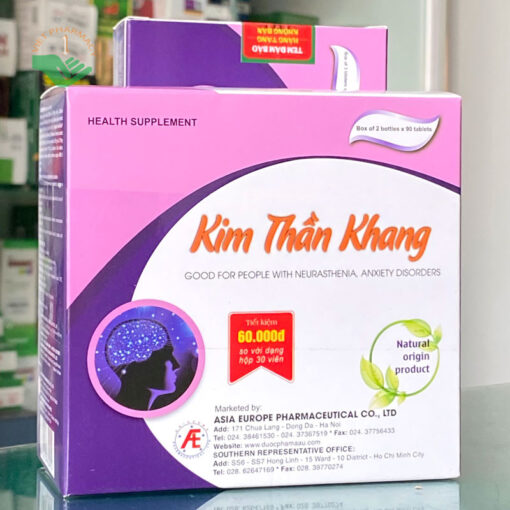 Kim Thần Khang – Hỗ trợ suy nhược thần kinh (Hộp 180 viên)