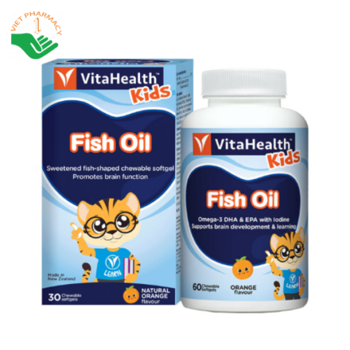 Viên nhai hỗ trợ bổ sung DHA VitaHealth Kids Fish Oil