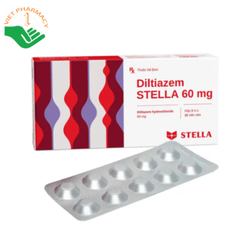 Diltiazem stella 60mg -Điều trị và dự phòng cơn đau thắt ngực.