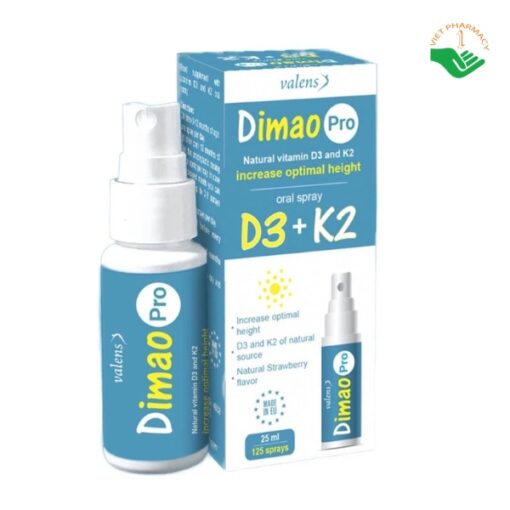 TPCN Dimao Pro D3&K2 Oral Spray bổ sung vitamin D3 và K2 cho trẻ