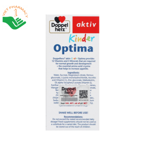 Doppelherz Aktiv Kinder Multivitamin Syrup With L- Lysine