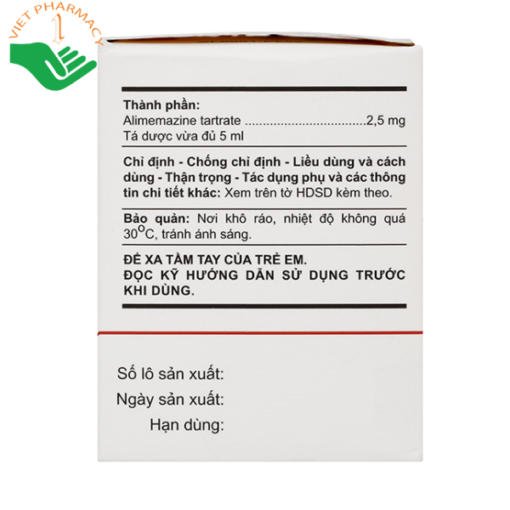 Dung dịch uống Atilene 2.5mg/5ml