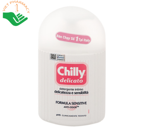 Dung dịch vệ sinh phụ nữ Chilly Delicato dưỡng mềm mại, sạch dịu êm