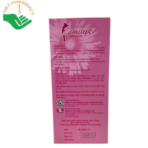 Dung dịch Camisept Clotrimazole 0,05% (200ml)