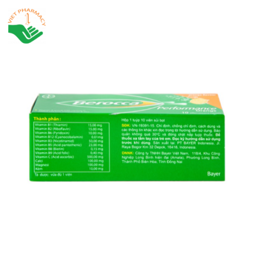 Viên sủi Berocca Performance Mango bổ sung vitamin