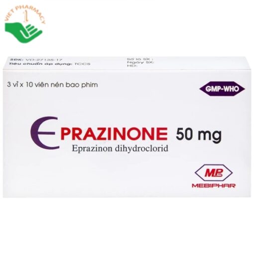 Eprazinone 50mg điều trị viêm phế quản, suy hô hấp