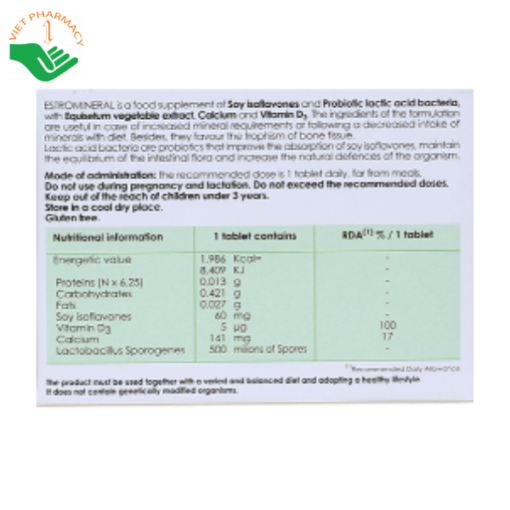 Estromineral - Cải thiện triệu chứng tiền mãn kinh