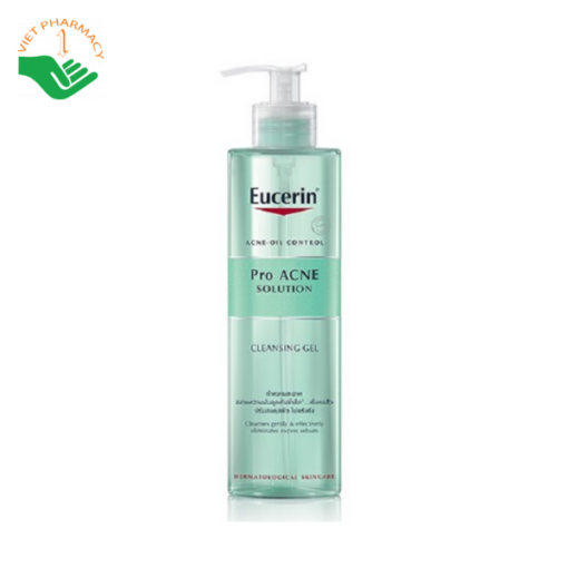 Gel rửa mặt cho da dầu mụn Eucerin ProAcne Cleansing Gel 400ml