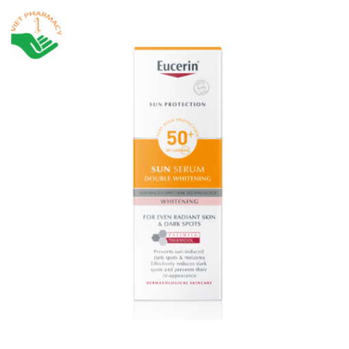 Tinh chất chống nắng dưỡng trắng da Eucerin Sun Double Whitening Serum SPF 50+