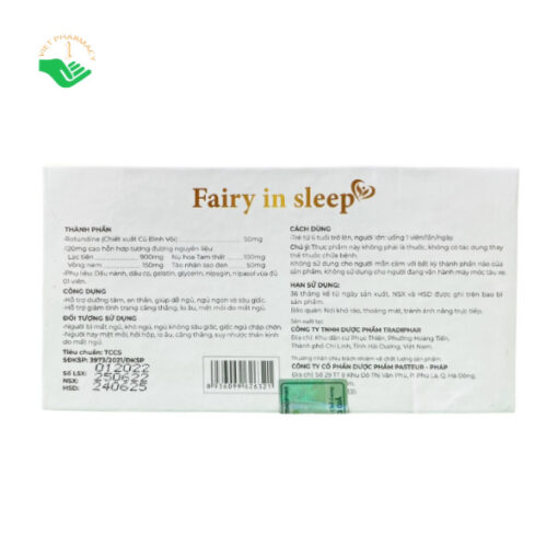 Viên uống hỗ trợ giấc ngủ Fairy in sleep