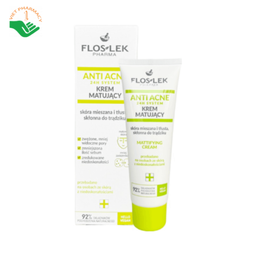 Kem kiểm soát dầu Floslek Anti Acne Mattifying Cream