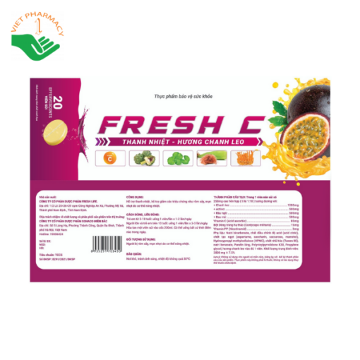 Viên sủi thanh nhiệt Fresh C hương chanh leo