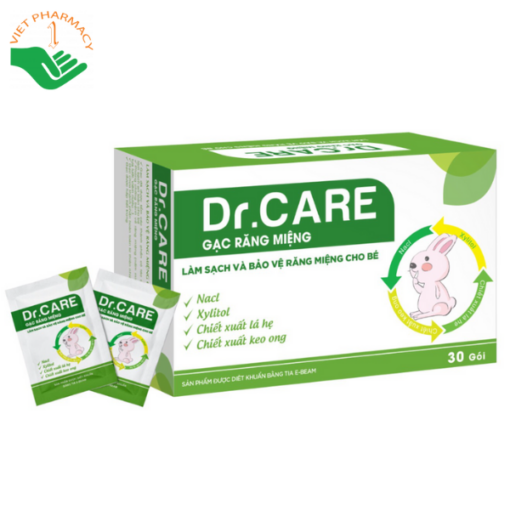 Gạc răng miệng Dr.Care làm sạch và bảo vệ răng miệng cho bé