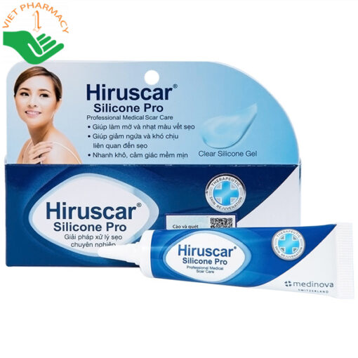 Gel Hiruscar Silicone Pro 10g hỗ trợ làm mờ sẹo chuyên sâu