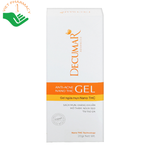 Gel ngừa mụn, mờ thâm Anti - Acne Nano THC Decumar