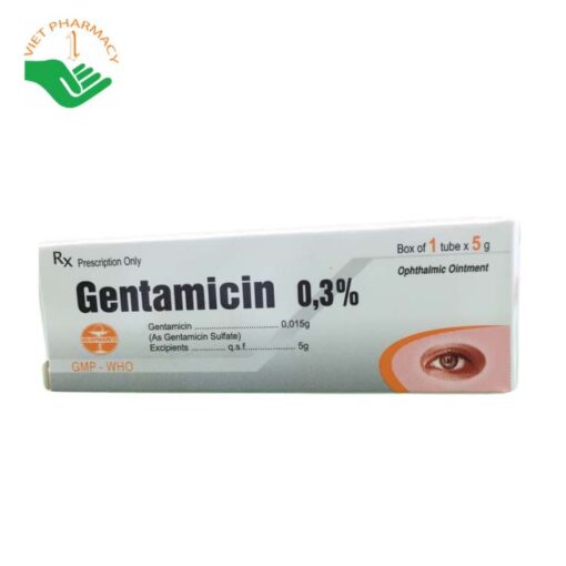 Gentamicin 0.3% (Hộp 1 tuýp 5g)