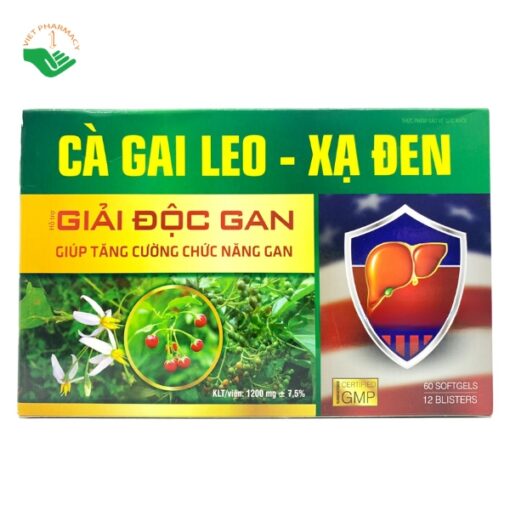 Viên uống giải độc gan cà gai leo xạ đen