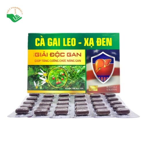 Viên uống giải độc gan cà gai leo xạ đen