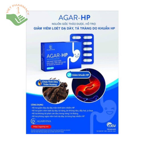 Viên uống hỗ trợ điều trị viêm loét dạ dày tá tràng AGAR - HP